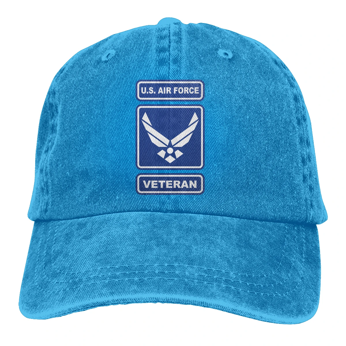 Ветеран ВВС США Casquette Deep Heather унисекс Мужские и женские деним Strapback бейсболка Регулируемая шляпа для гольфа