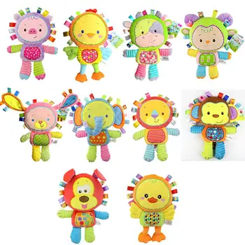 

None 33cm Plush Rattle Doll Toys for Baby Sleeping Caring Soft Dolls