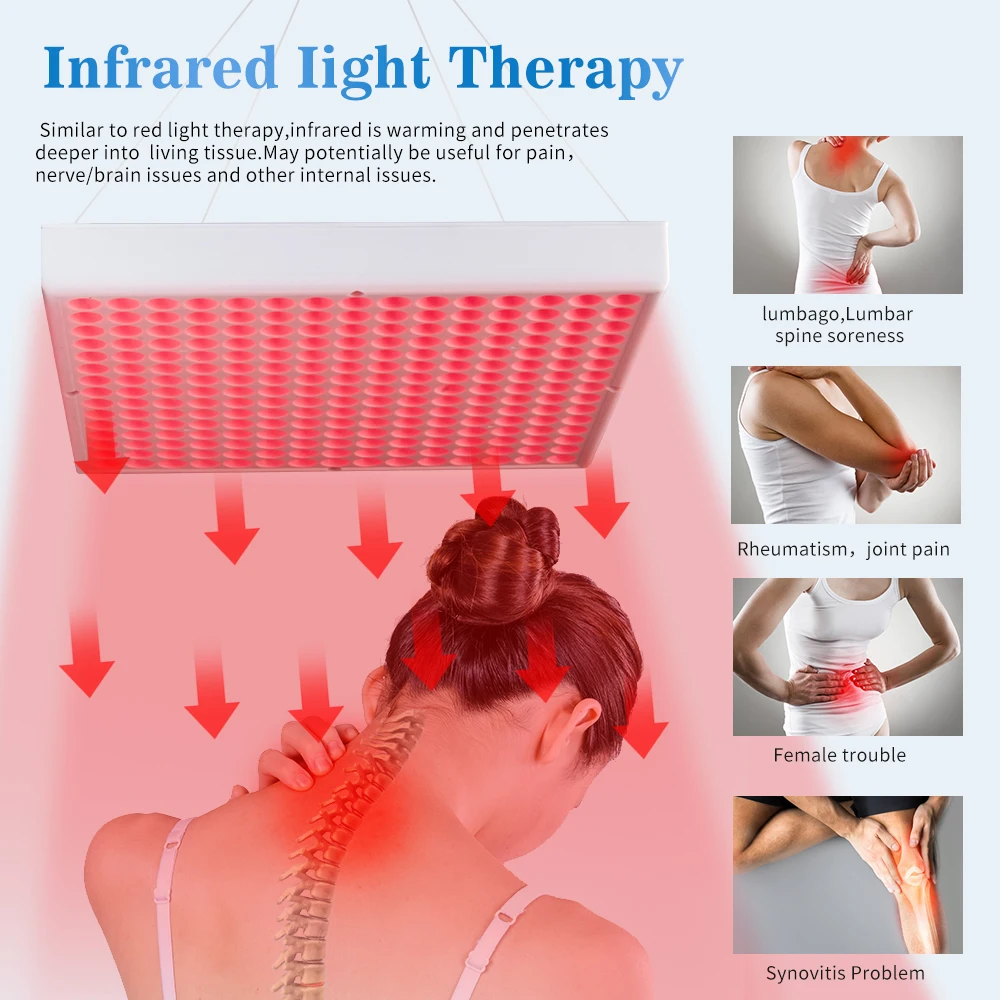 45W LED Panel Switch on/off 660nm Red Light Therapy 850nm Near Infrared Lamp for Skin and Pain Relief|grow light bulb|led bloomred |