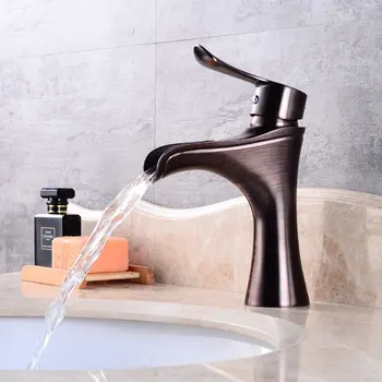 

European Falls Black/ORB Ancient Faucet Retro Facial Basin Cold and Hot Water Faucet Bathroom Washbasin Faucet