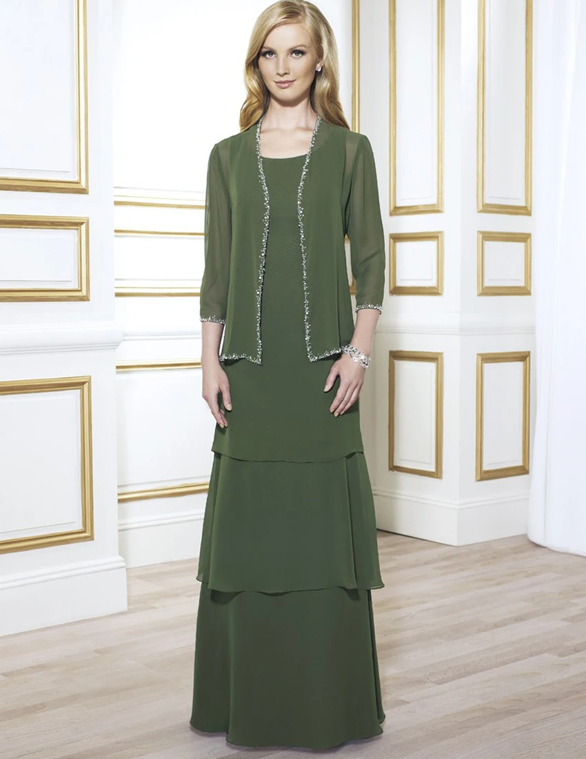 

real photos plus size mother of the bride groom dress with jacket 2015 cheap chiffon crystal beaded formal women gowns UO_044