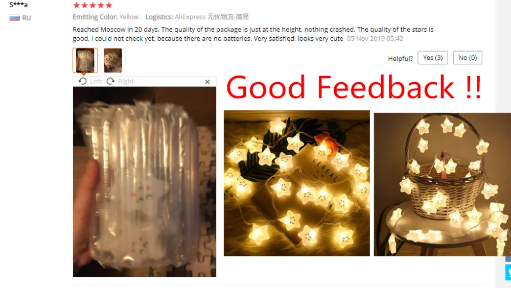 1.5M 10LED star lights string Copper Wire String lights Waterproof Christmas LED Holiday Home Party New Year Decoration