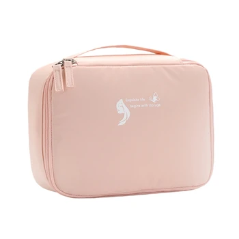 

Cosmetics Bag Square Storage Bag Portable Storage Wash Bag Cosmetics Travel Storage Bag Pink