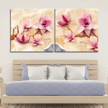 

Canvas Painting Wall Art Lotus Flowers Posters and Prints Wall Pictures Home Decor