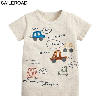 

SAILEROAD Boys t shirt Car beep Pattern Children shirts Cotton Baby Boy T Shirts New Toddler Kids Clothing Children Garment
