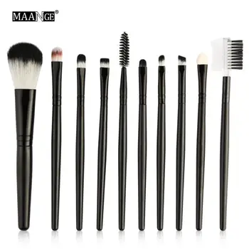

10PCs Professional Foundation Eyelash Eyeshadow Brow Makeup Brushes Set Concealer Powder Brush Kit Cosmetic Tool