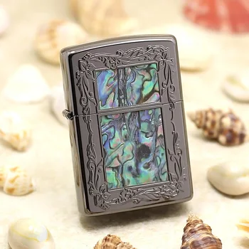 

Genuine Zippo oil lighter copper windproof Shells Photo frame cigarette Kerosene lighters Gift With anti-counterfeiting code