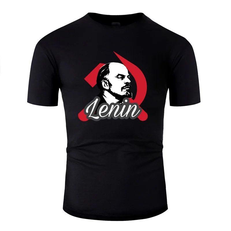 

Vintage Epischer Lenin Banenr Udssr Russland Kommunismus T Shirt Men Letter Men Tshirts Leisure Gents