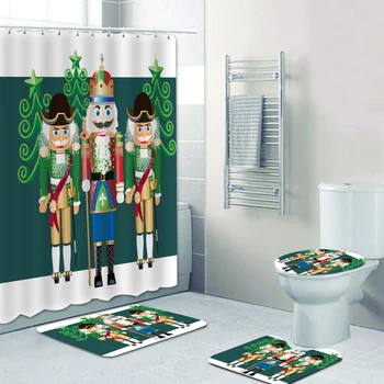 

Christmas shower curtain Christmas Nutcracker and Four Kingdoms Printed Bathroom Curtain Bathroom Partition Curtain