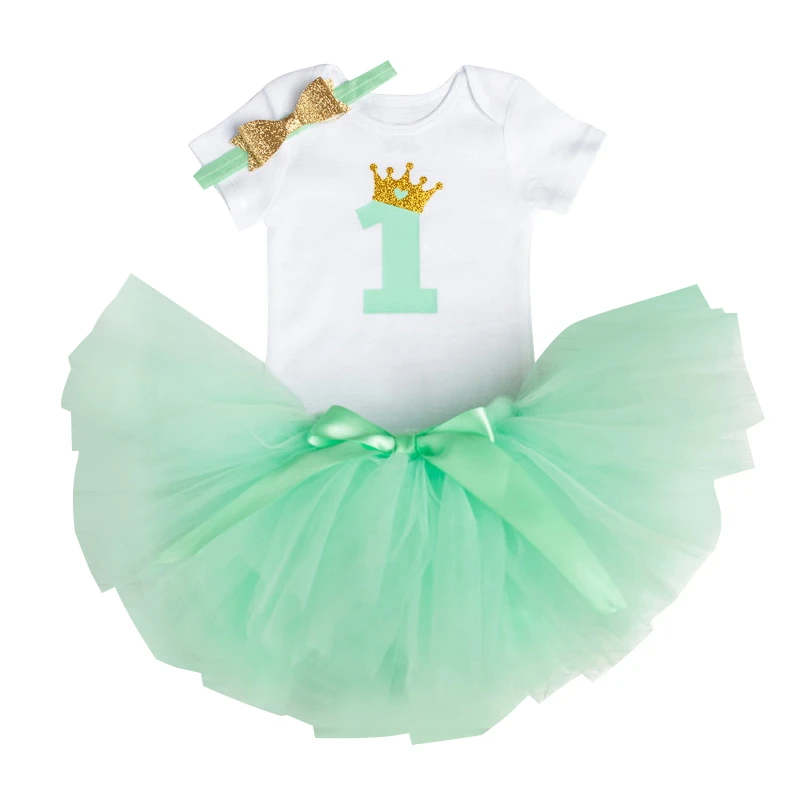 Платье для маленьких девочек на один год платья-пачки для маленьких принцесс для крещения на день рождения, 1 год вечерние костюмы для маленьких девочек летняя детская одежда - Цвет: 6