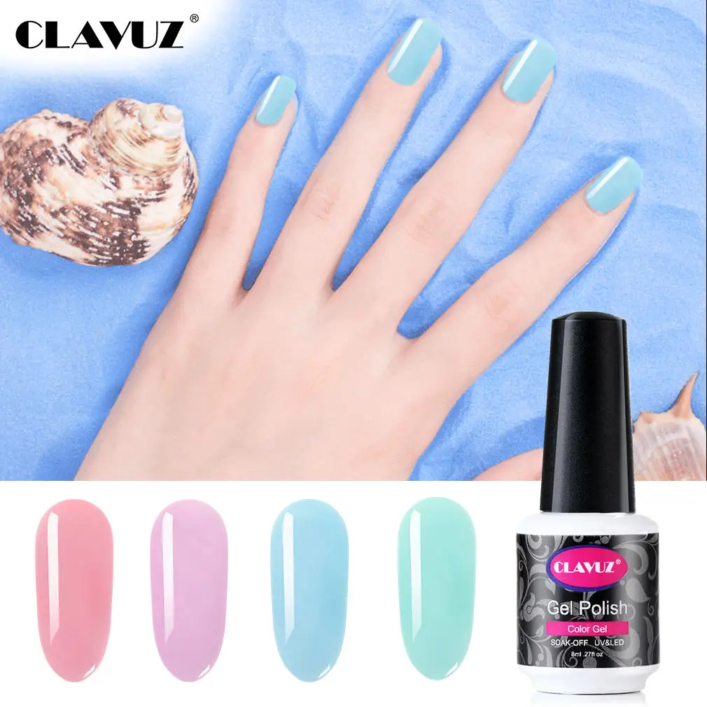 CLAVUZ Nude Jelly Гель-лак для нейл-арта замачиваемый Маникюр конфеты Ногти