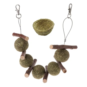 

Bird's Nest of Straw Crafts Crafts Bird Nest & Pet Teeth Grinding Toys Hamster Rabbit Apple Tree Branch Grass Ball