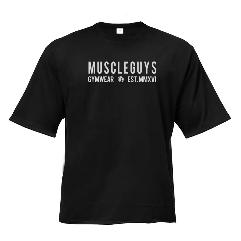 Comprar Camiseta de gran tamaño Muscleguys para hombre, camiseta holgada  informal para culturismo y Fitness, ropa de estilo de vida, ropa de calle,  camiseta de Hip-Hop