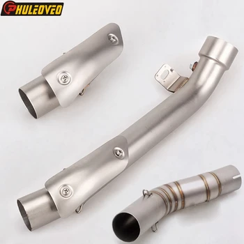 For Suzuki GSXR1000 GSX-R1000 2005-2021 Motorcycle Exhaust Link Pipe Escape Moto Muffler Can Connect Pipe for ID:51mm Exhaust