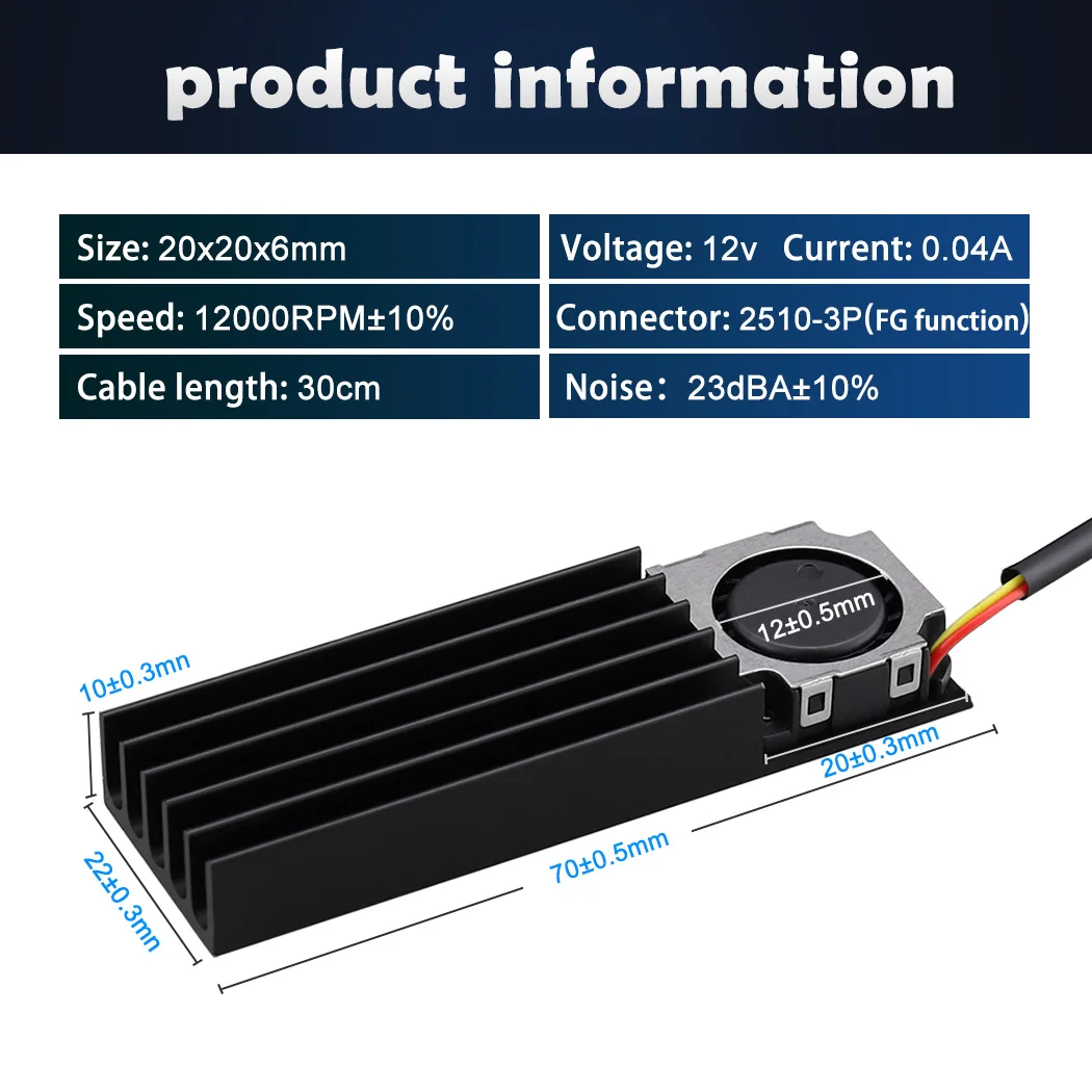 M.2 ssd nvme dissipador de calor, 1