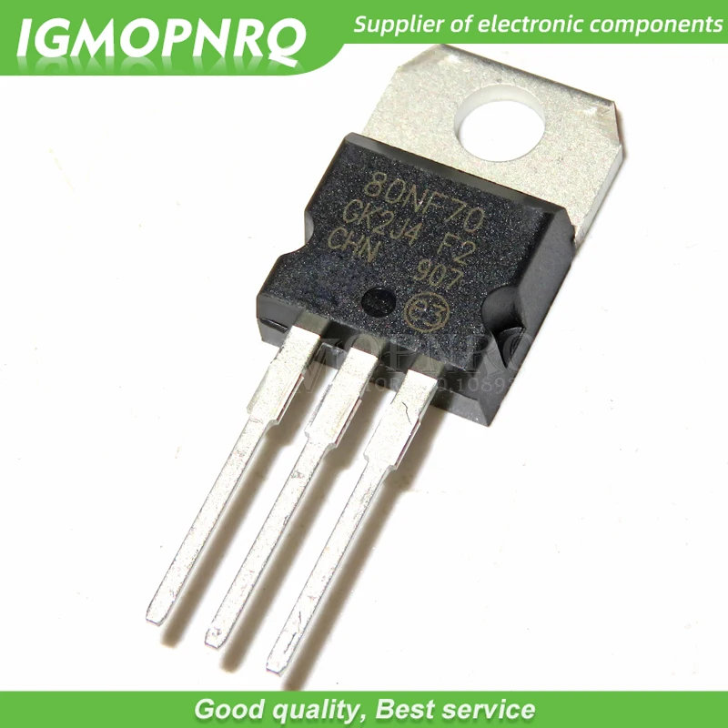 10PCS STP80NF70 P80NF70 ORIGINAL ST mosfet transistor TO 220