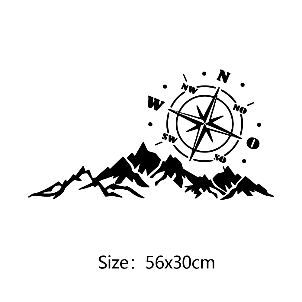 

Car Sticker Auto Compass Tree Mountain SUV Off-road RV Camper Car-Styling Vehicle Reflective Decals Sticker Decor Accessories