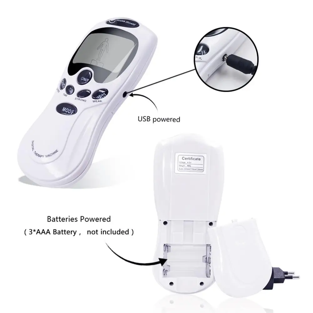 8 modes Electric herald Tens Acupuncture Body Massage Digital Therapy Machine Back Neck Foot Healthy Care