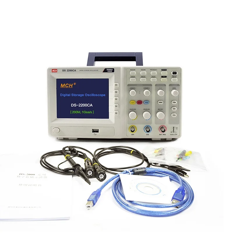 MCH-DS2200CA цифровой осциллограф полоса пропускания двухканальный USB-накопитель