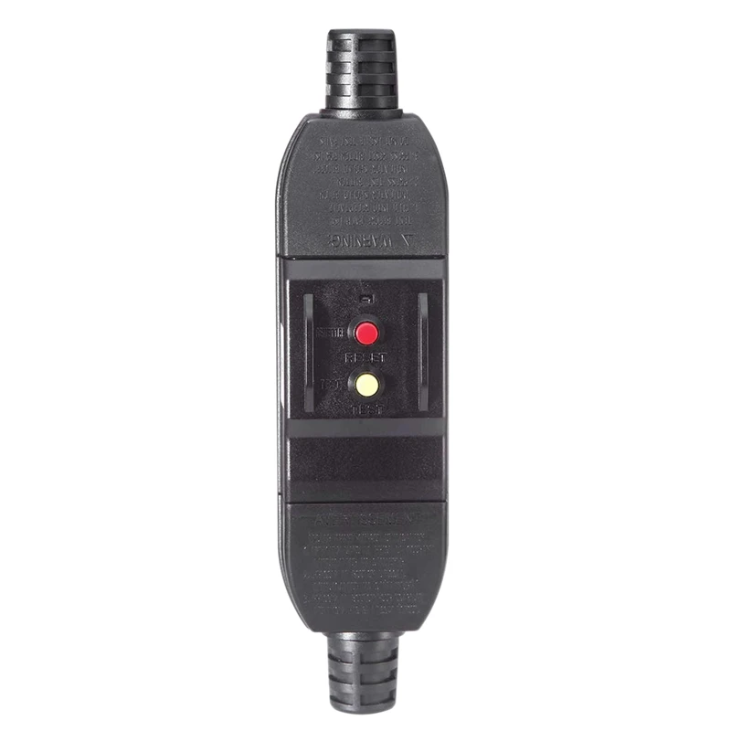 

Outdoor Inline Cord Breaker 15 Amp Waterproof Earth Leakage Circuit Protection Auto-Reset 120Volt Ul Listed