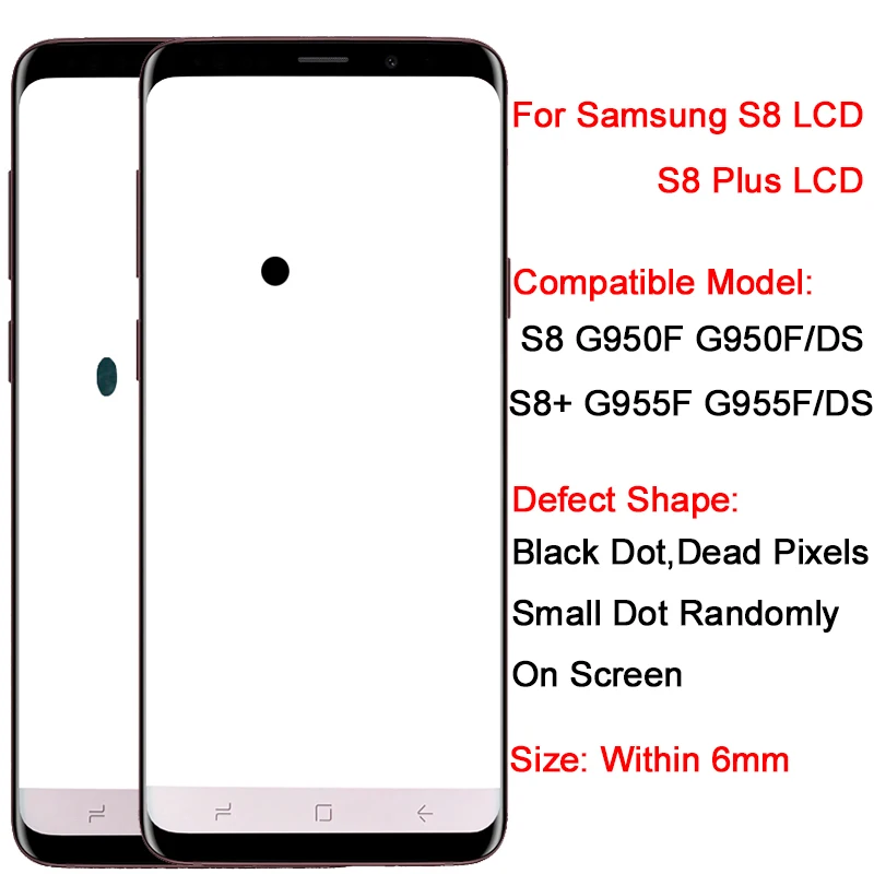  Super Amoled S8 Plus LCD For Samsung Galaxy S8 LCD With Frame 2960*1440 SM-G950F G955F G955FD LCD D