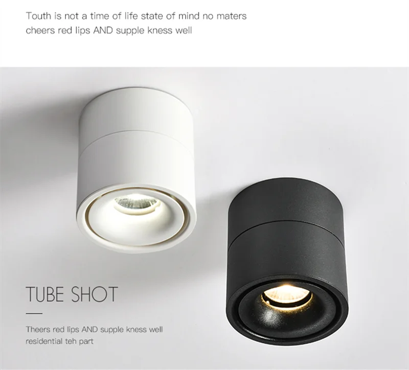 Surface Mounted Mini Embedded COB LED Downlights 5W 7W 12W 360 degree rotation LED Ceiling Lamp Spot Light Downlight