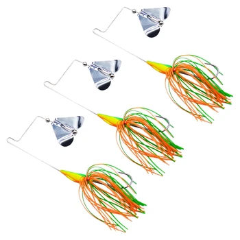 

3PCS Fishing Baits Lure Hard Metal Spinner Lures Multicolor Jig Lures Swimbaits for Pike Bass