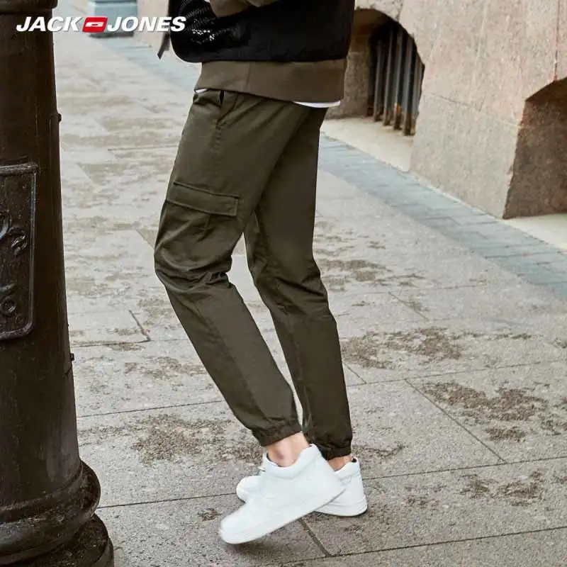 JackJones мужские повседневные эластичные брюки карго модная мужская одежда 219314573