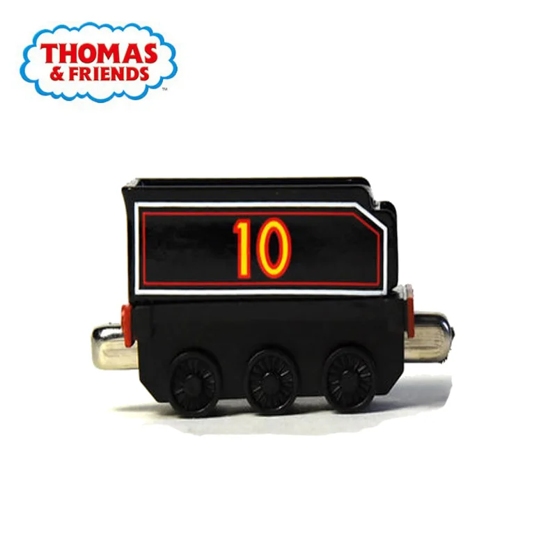 1:43 металлического сплава поезда комплекты с принтом из мультфильма «Томас и его друзья» для №10 черный локомотива и поезд кабины магнитная, Детские кубики, игрушки для мальчиков автомобиля для детей подарок на день рождения