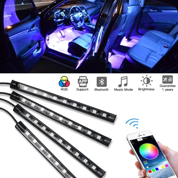 

9 LED Strip Light Kit Auto Atmosphere Lights RGB Color Wireless Music Control Automatic Controller Atmosphere SMD 5050