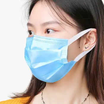 

20Pcs 3 Layers Disposable Mouth Mask Melt-Blown Non-Woven Earloop Mouth-Muffle Anti-Fog Protective Respirator