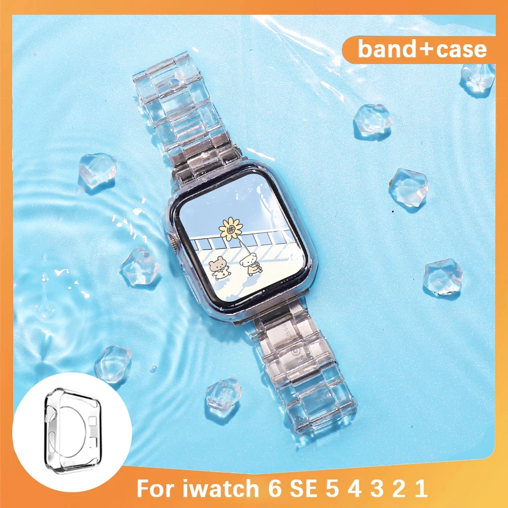 

Newest Strap for Apple Watch Band Series 6 SE 5 4 3 21 Transparent for Iwatch bracelet 38mm 40mm 42mm 44mm Watchband accessories