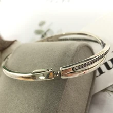 925 пробы Серебряный Классический переплетенный браслет женский гламурный модный тренд DIY браслет