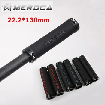 

MEROCA MTB Bicycle Leather Handlebar Grips+End Plugs Bilateral Lock Non-Slip 130g Superlight Comfortable Bike Parts 1 Pair