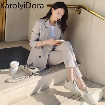 

Fashion 2020 spring new temperament net red suit suit female Korean loose casual wild western suit two-piece suit