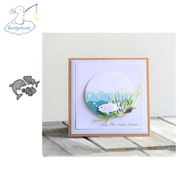 

CH Dolphin Fishes Metal Cutting Dies 3D DIY Scrapbooking Carbon Sharp Craft Die Photo Invitation Cards Decoration