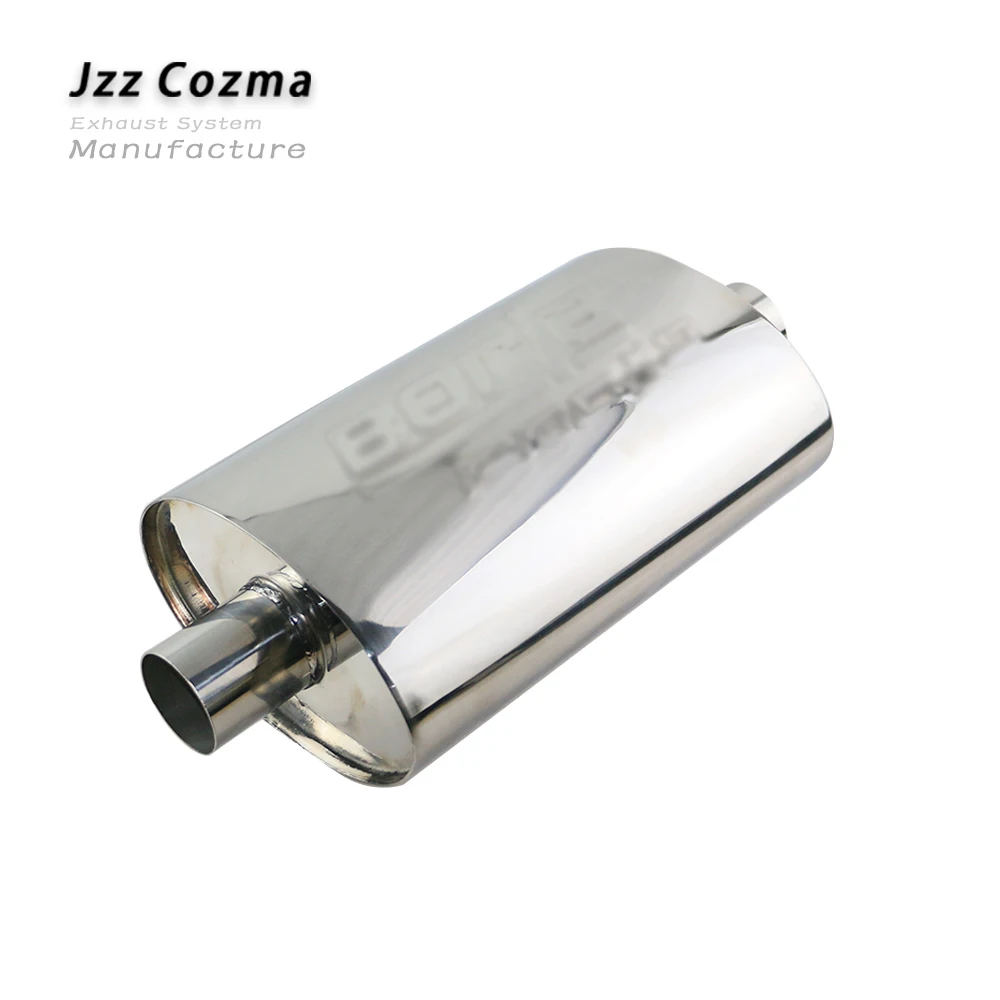 JZZ universal SS201 car exhaust resonator 2'' Y H Straight sport race muffler replace auto part in 1 mm thickness | Автомобили и