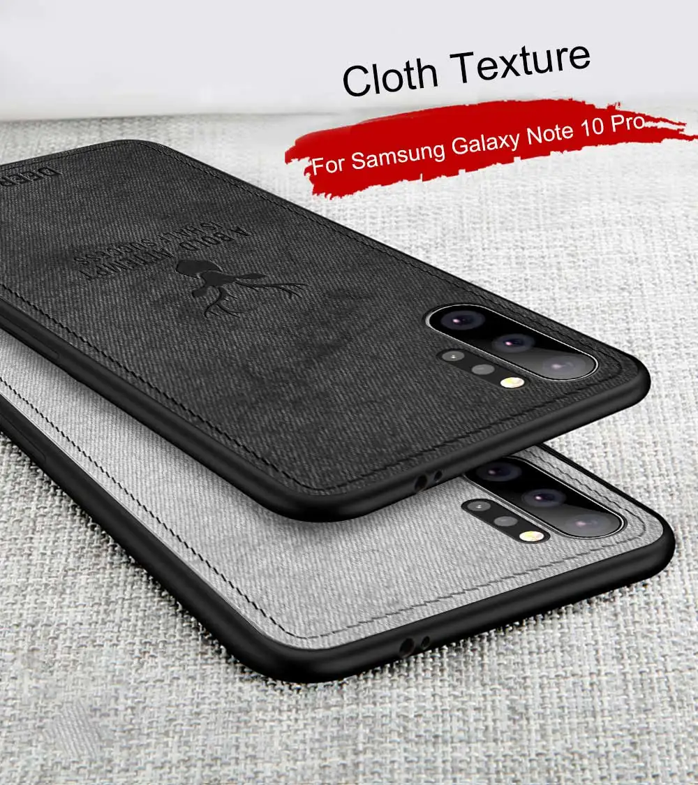 Soft Cloth Deer Pattern Case For Samsung Galaxy Note 10 Pro A80 A90 A70 A60 A50 A40 A10S A20 M40 M30 M20 M10 A6 Plus 2018 Cover |