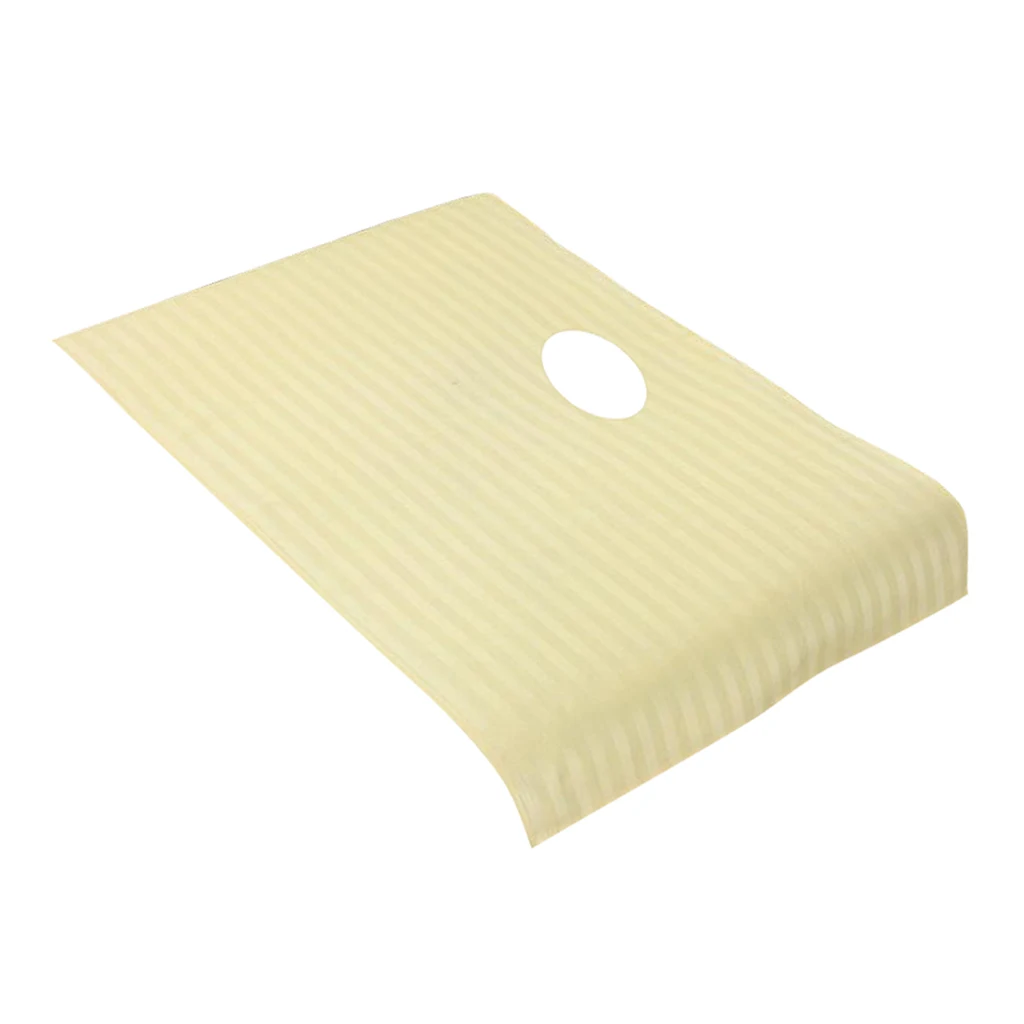 Cosmetic Massage Table Cover Face Hole Towelling Sheet for Beauty Salon Cosmetic Shampoo - 60x90cm