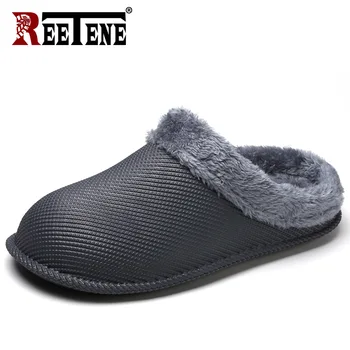 

Winter Slippers Men Indoor Men Shoes Warm Fur Couple Waterproof Slippers Men Home Winter Slipper For Man Soft Slippers Men