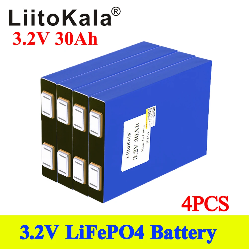 4 шт. LiitoKala LiFePo4 3 2 V 30AH 5C литиевая батарея для diy 12V lifepo4 e-bike e scooter wheel chair AGV автомобиль