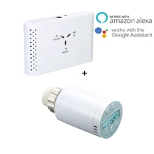 UK/EU WiFi Smart Thermostatic Radiator Valve Temperature Controller for Water/Electric/Gas floor Heating Works with Alexa Google