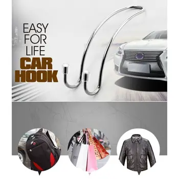 

1 Pc Multifunction Car Clip Automotive Metal Seat Hook Auto Headrest Hanger Bag Holder For Storage Auto Fastener Accessories
