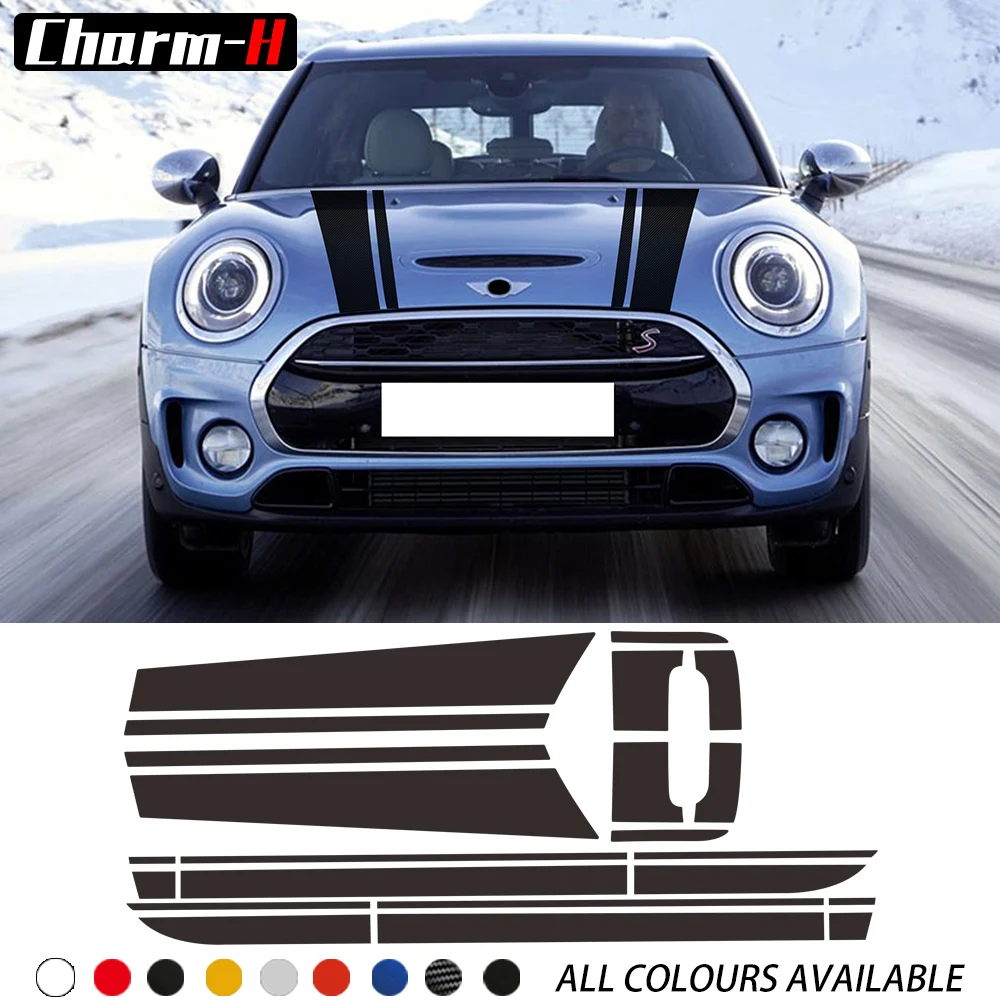 

Car Hood Engine Cover Trunk Rear Side Skirt Stripes Sticker Body Kit Decal For MINI Cooper Clubman F54 2015-2019 Accessories