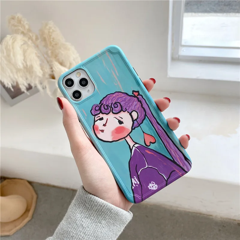 Фиолетовый чехол для телефона iPhone 11 Pro Max XR X XS 7 8 Plus цветные мягкие чехлы