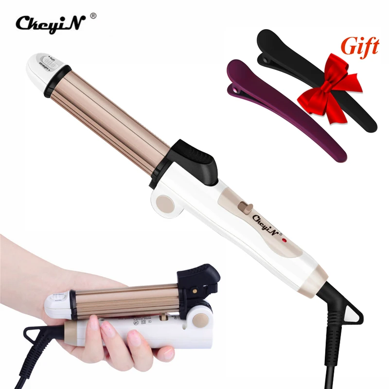 

CkeyiN 3 in 1 Multifunctional Hair Straightener Hair Curler Corn Curler Ceramic Coating Foldable Hair Curling Iron Hair Styling