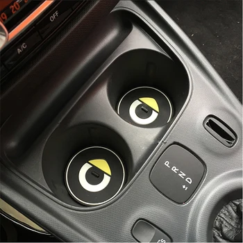 

Cup Mats Non-slip Mat Smart Fortwo Forfour 453 Fluorescent Logo Storage Anti Stress Slip Covers Interior Decoration Car Styling