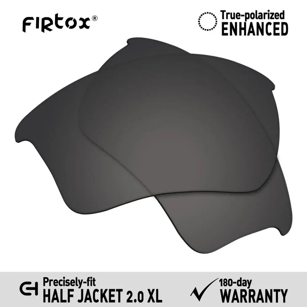 Black-Polarized Firtox настоящие поляризованные Сменные рассеиватели UV400 для солнцезащитных очков-половина Куртки Окли 2,0 XL OO9154(Только Совместимые линзы)-несколько - Цвет линз: Black-Polarized