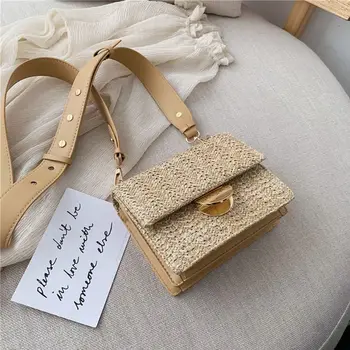 

Women Fashion Handbag Shoulder Bag Ladies Straw Woven Summer Crossbody Tote 63HC