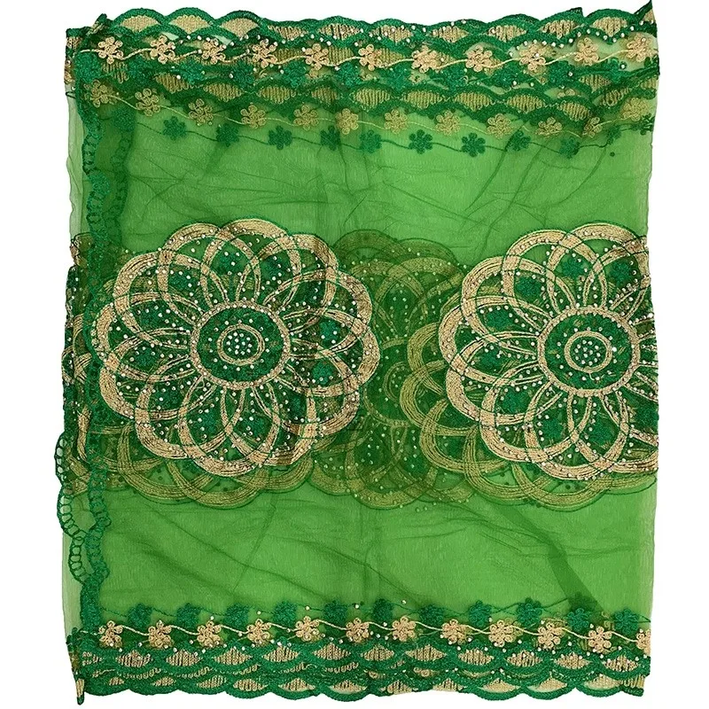African Women Small Size Scarf 200*50cm big embroidery small scarf for shawls BM917